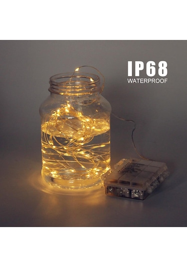 Sıcak Beyaz Uzaktan Kumandalı Led Peri Işıkları 5m / 10m / 20m Flaş Peri Çelenk 8 Mod Su Ge Noel Düğün Dekoratif Led Işık 56365150 Diğer