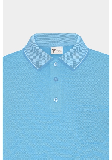Ac&Co / Altınyıldız Classics 4A4820200047Mavm Düğmeli Polo Yaka Cepsiz Slim Fit Erkek Tişört Mavi Ac&Co / Altınyıldız Classics 4A4820200047Mavm Düğmeli Polo Yaka Cepsiz Slim Fit Erkek Tişört Mavi
