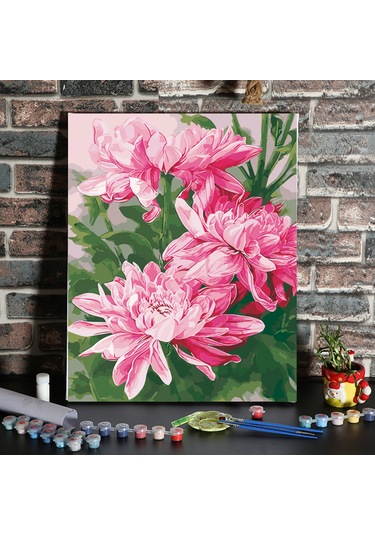 Xiyyadms 30x40cm Dıy Rakamlı Boyama Tablosu - Papatya Desenli Dekoratif Yağlı Boya - Çerçevesiz Gx3328