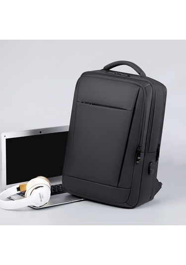 Erkek Sırt Çantası,15 İnç Dizüstü Bilgisayar Için Erkek İş Siyah