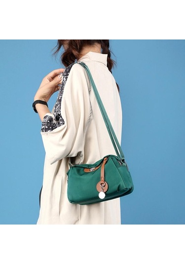 Koyu Mavi Yogodlns Naylon Omuz Kadın Çantası Su Geçirmez Büyük Kapasiteli Crossbody Çanta Rahat Askılı Çanta Alışveriş Çanta Koyu Mavi