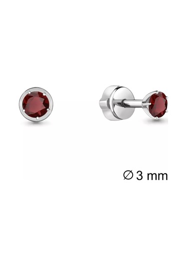 Aquamarıne 925 Ayar Gümüş Granatlı Pussır Küpe 14330510 Diğer