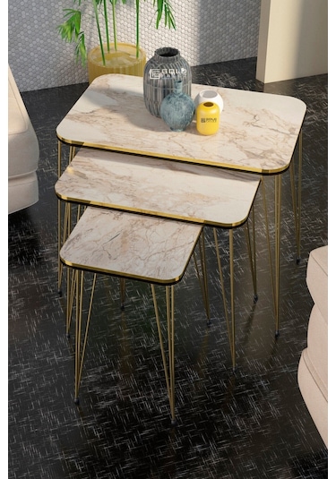 Zigon Sehpa Kr Çift Gold Efes Tel