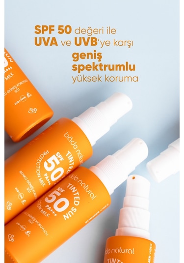 Bade Natural Renkli Güneş Koruyucu Süt SPF50 30 ML