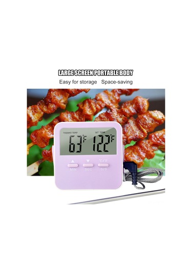 Vkemall Tp12 Yeşil Yüksek Hassasiyetli Zamanlayıcılı Isı Sicaklığı Alarm Termometresi 0-250 C