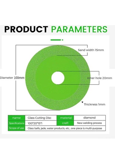Tongxida Diamantlı Pervane, Cam & Seramik Kesici, Ultra İnce, Hızlı Kesim, Açısal Zımpara İçin Uyumlu