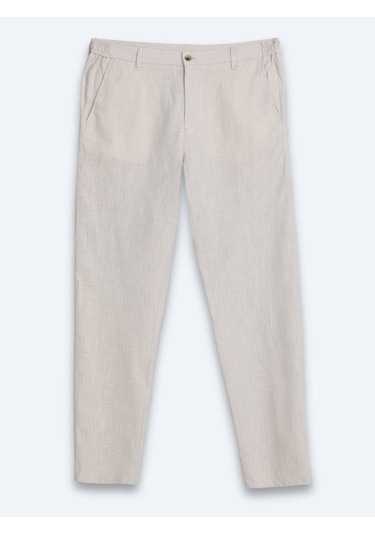 Kip Taş Dokuma Relaxed Fit Casual Pamuk Karışımlı Pantolon