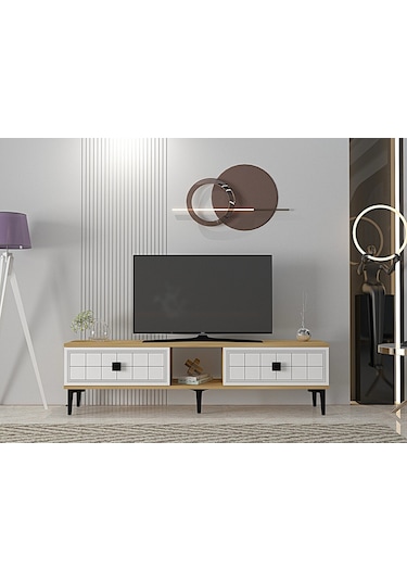 Tsa1501db - Yuka Tv Stand Safirmeşe-beyaz 150cm Safirmeşe-beyaz