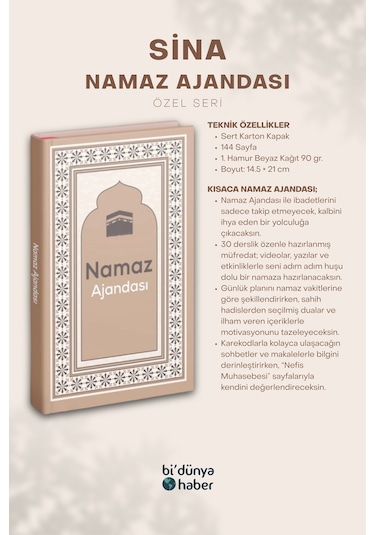 Sina Namaz Ajandası Özel Seri Çok Renkli