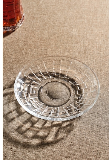 Karaca Rcr Etna Cam Çay Tabağı 13 Cm Şeffaf