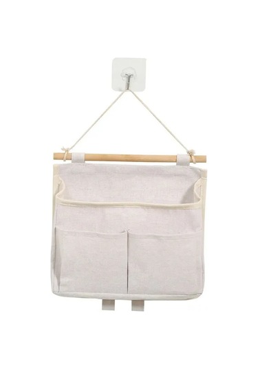 Tenfowee Duvar Tipi Organizer Bezi Depolama Çanta - Kucuk Eşyalarınızı Düzenleyin, Uzay Tasarrufu Sağlayın Beyaz Beyaz