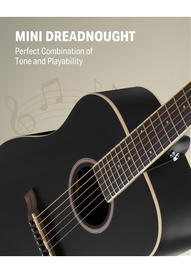 Donner Ec983 Akustik Gitar Seti Siyah