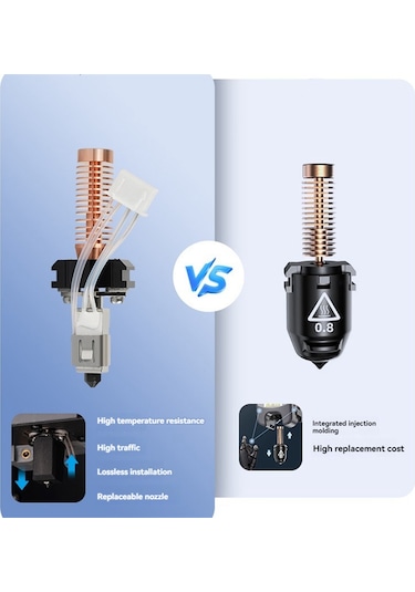 Sointeresting Flashforge Adventurer 5m Serisi Hotend 0.4mm Yüksek Hızlı Nozullar Ad5m Sıcak Uç Ekstruder 3d Yazıcı Aksesuarları