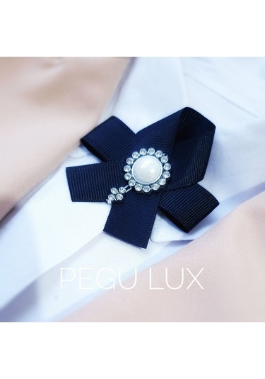 Lux Siyah Kurdele Broş Okul,işhediye,çanta,şal,gömlek Aksesuar 290 Beyaz Çok Renkli