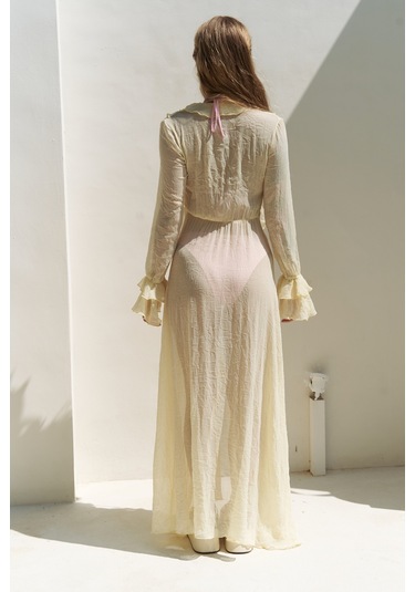 Freya Sarı Uzun Elbise sarı