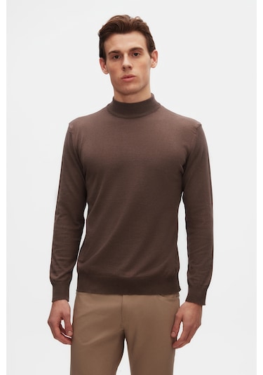 Ds Damat Regular Fit Vizon Pamuk Karışımlı Yarım Balıkçı Triko Kazak 5hf06ort16275 Vizon