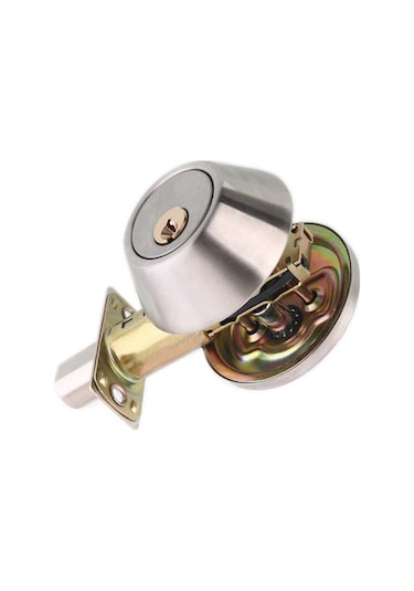 Vkemall Stainless Steel Kilitli Kapı Kolu - Bakır Kilitleyici, 3 Anahtar, 60mm Kenar Mesafesi, Özel Kullanım Odaları İçin Kolay Kurulum