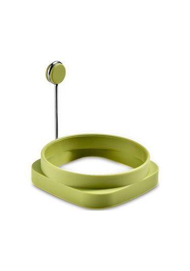 1 Adet Yüksek Isıya Dayanıklı Silikon Yuvarlak Kendin Yap Kızarmış Yumurta Kalıbı Yalıtımlı Kızartma Et Kek Yaratıcı Aletler Yeşil