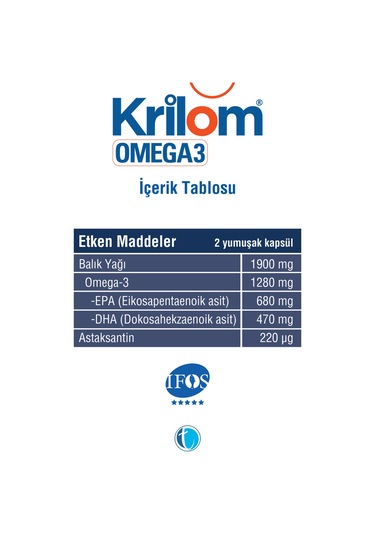 Krilom Omega 3 & Astaksantin 100 Yumuşak Kapsül