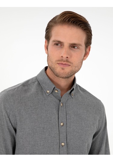 Pierre Cardin Erkek Gri Gömlek Desenli 50298570-vr024 Gri