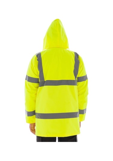 Yüksek Görünürlüklü Reflektörlü Kaban, Fosforlu Sarı -61E366-