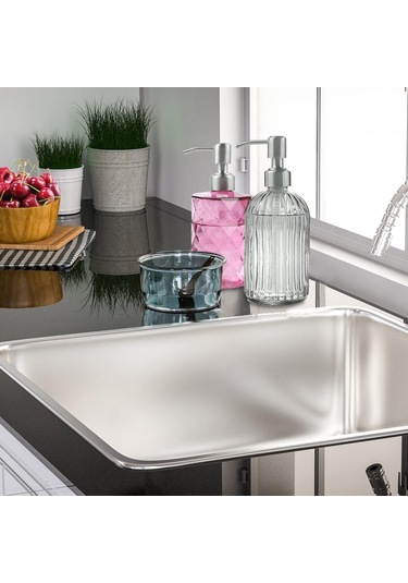 Hombey 6 Adet 304 Paslanmaz Çelik Sabun Dispenseri Pompa, 28/400 Standart Ağız Flakonalar İçin, 7 İnç Borular Eşliğinde, Mutfak/banyo Kullanıma Uygun Gümüş