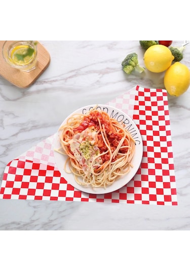 100 Adet Damalı Deli Şeker Sepeti Liner Gıda Wrap Kağıtları, Yağ Çok Renkli