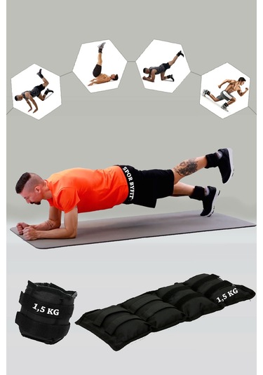 1,5 Kg Siyah Deluxe Comfort El Ayak Ağırlığı Siyah