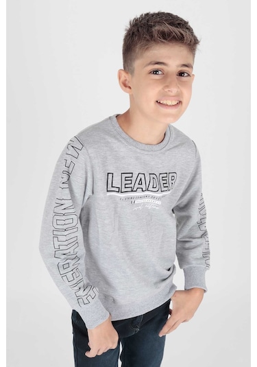 Ahengim Erkek Çocuk Leader Baskılı Trend Sweatshirt Ak15091 001