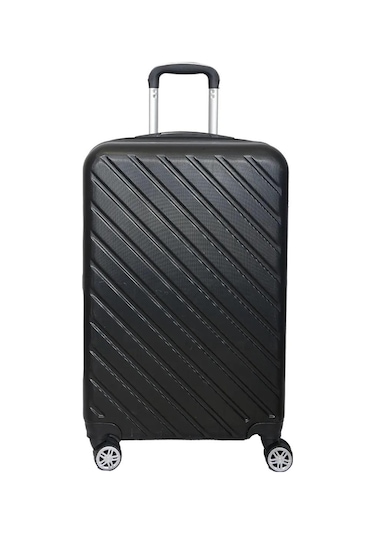 Abs Kullanışlı Renkli Büyük Boy Valiz Siyah