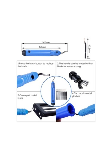 Novahub Yazıcı Aksesuarlar Kıngroon Çapak Alma Aleti Seti Kendin Yap Gravür Bıçağı, Oyma Aleti