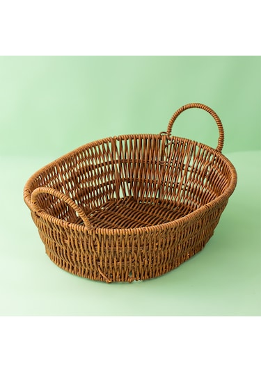 Porsima 302c 3lü Düzenleyici Oval Hasır Sepet Seti Ekmeklik Sepet