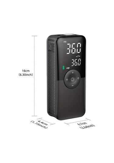 Primepickings 1 Numara Portable Tire Inflator Araba Motosiklet Ve Bisikletler Icin Tasinabilir Lastik Sisme Cihazi Arka Depolama Kisali