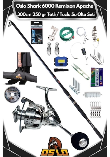 Oslo Shark 6000 Remixon Apache 300cm 250gr Tatlı/tuzlu Su Olta Seti