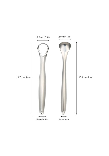 Samdoo 2 Adet Paslanmaz Çelik Dil Tarayıcı - Derin Temizleme, Ağız Kokusu Giderici, Ergonomik Tasarım, Taşınabilir Kutu