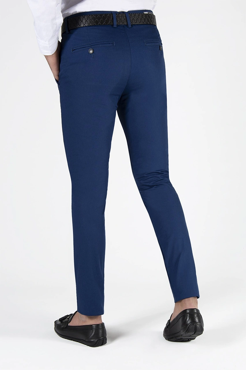 Veaven Erkek Sax Slim Fit Petekli İtalyan Kesim Keten Pantolon Çok Renkli36
