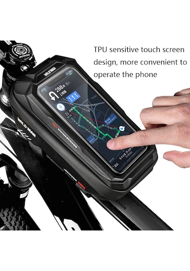 Wild Man X2 Hardshell Bisiklet Ön Gidon Çantası Kırmızı