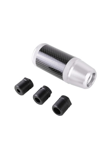 Wondernest Evrensel Araba Karbon Fiber Metal Vites Topuzu - Gümüş Renk Gümüş