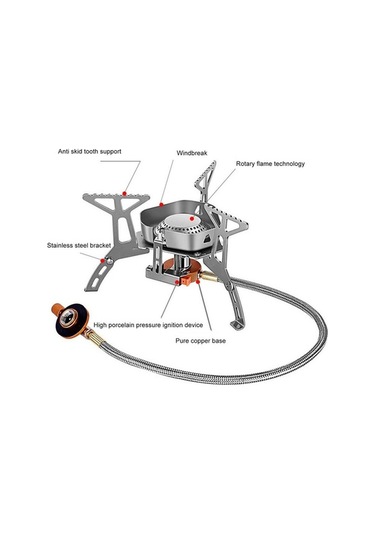 Artfulabode Yürüyüşü, Üç Taşınabilir Split Piknik Piknik Ocak, Ocak, Mini Mekan Kıvılcım, Kamp, Kalma İçin Hayatta Gümüş Gaz Ekipmanı, Dış Dağ Brülörü, Başlı Vk Gümüş
