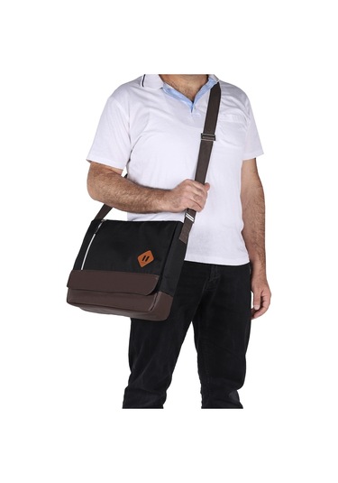 Strong 15.6 Inch Laptop Bölmeli Omuz Askılı Postacı Çantası Kft04 Siyah