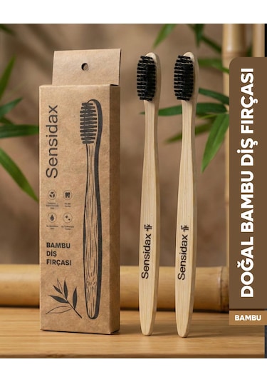 Sensidax Doğal Bambu Diş Fırçası -1+1 Adet- Orta Sert Medium