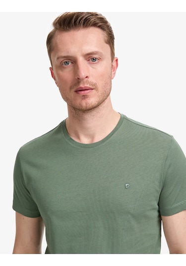 Pierre Cardin Erkek Haki Tişört Basic 50325307-vr027