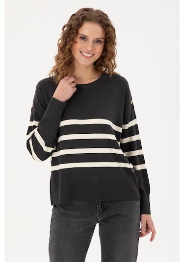 U.s. Polo Assn. Kadın Antrasit Melanj Kazak /triko 50297070-vr081 Antrasit Melanj