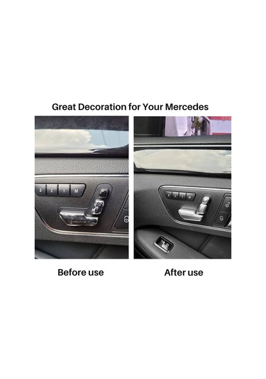 Synodicmonth Mercedes-benz E Sınıfı W204 W205 W212 W218 X204 X166 Ce Glk Gl Ml Cls Gl İçin 6 Adet Krom Araba Kapı Koltuğu Ayar Düğmeleri Anahtarı