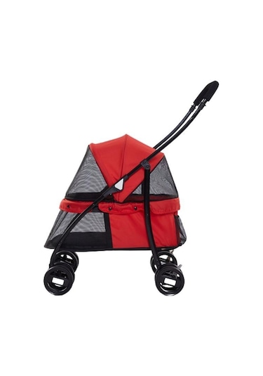 Tommy Evcil Hayvan Arabası 67x47x98 Cm Kırmızı Max 15 Kg