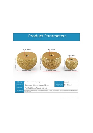 Suofeng Taş Çıkarma Aleti Elmas Kaplama Mantar Başlı Taş Taramak Aracı Taş Kesme Aleti Mantar Başlı 40mm