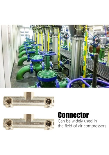 Yunboo Alüminyum Valf Bağlantısı - G3/8 15mm Alt Delik, G1/4 11.5mm Diğer Delikler - Elektrikli Hava Kompresörü Aksesuarı 2 Adet