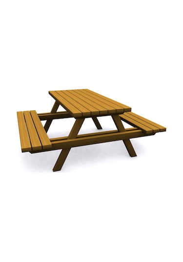 Ahşap Piknik Masası, 145 Cm Orman Masası -422