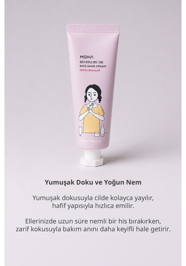 Midha Rice Hand Cream White Bouquet