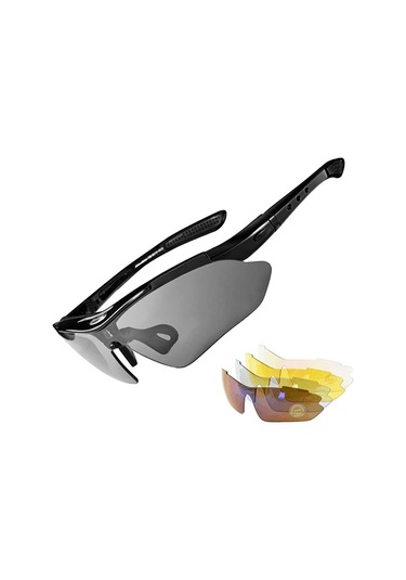 Rockbros UV Korumalı Polarize Bisiklet Spor Güneş Gözlüğü Siyah